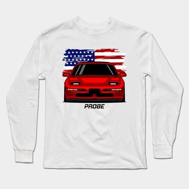 Front Probe Red Long Sleeve T-Shirt by GoldenTuners